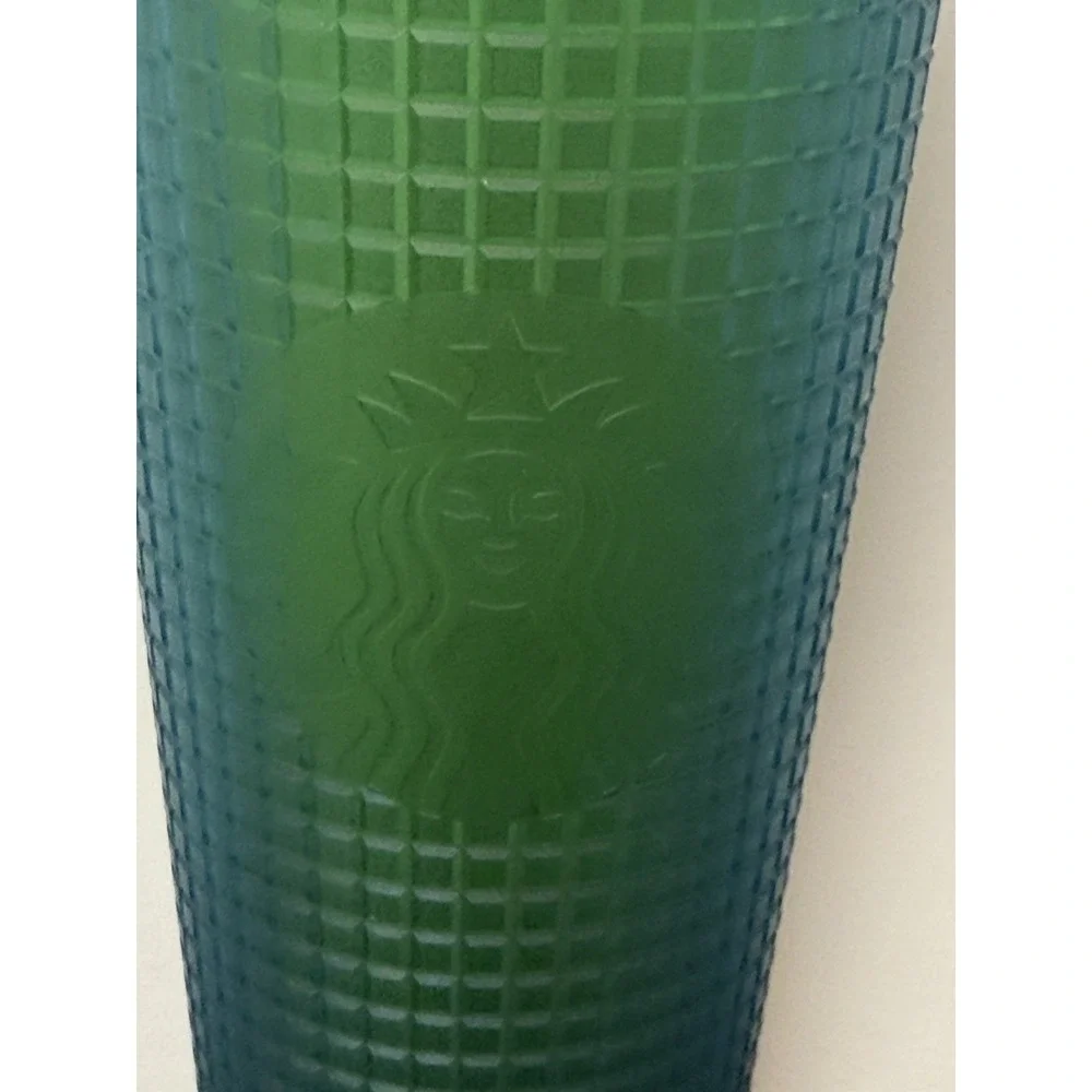 Starbucks 2022 Mountain Dew Green Yellow Blue 24oz Grid Cold Cup Tumbler